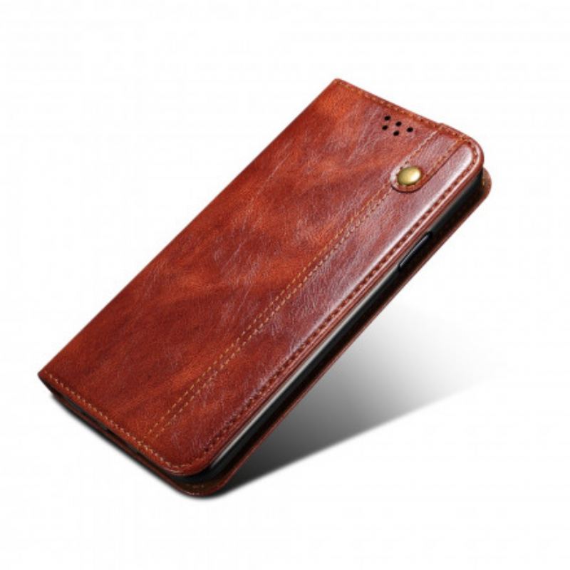 Capa De Celular Para Xiaomi Mi 11 (5G) Flip Couro Sintético Encerado