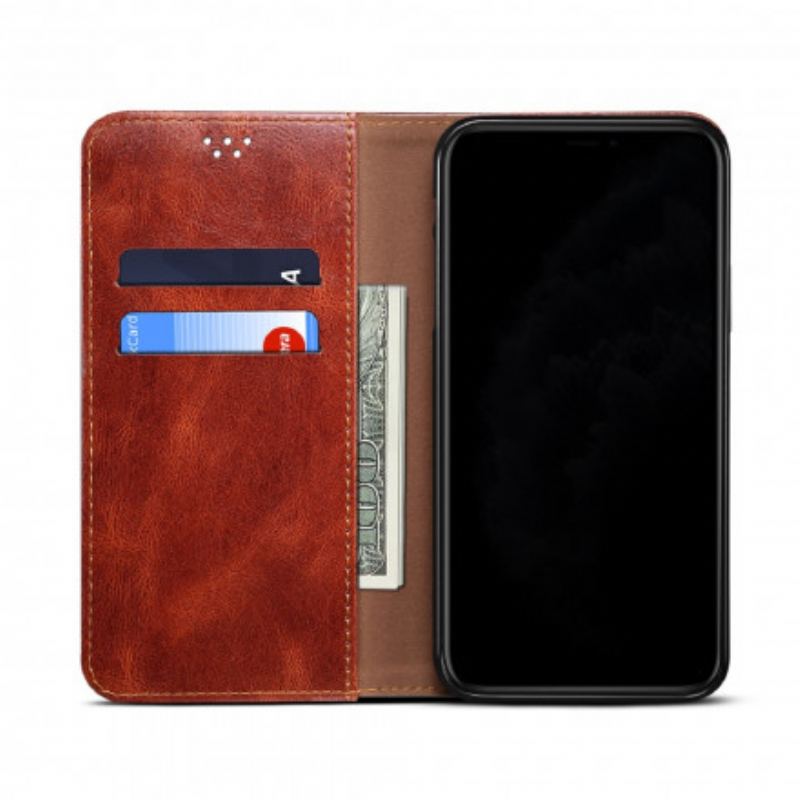 Capa De Celular Para Xiaomi Mi 11 (5G) Flip Couro Sintético Encerado