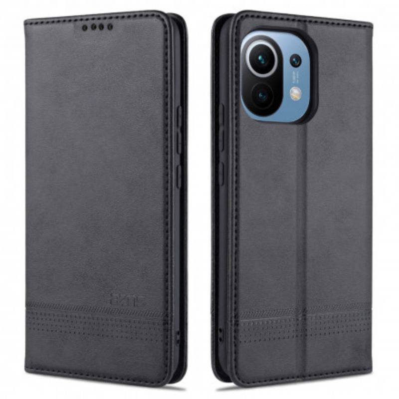 Capa De Celular Para Xiaomi Mi 11 (5G) Flip Estilo De Couro Azns