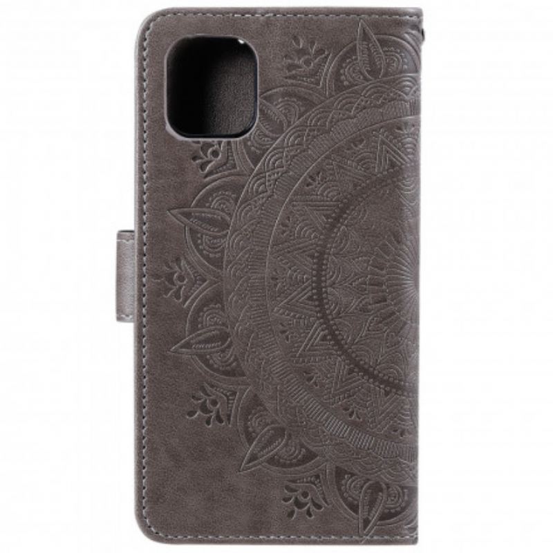 Capa De Couro Para Xiaomi Mi 11 (5G) Mandala Do Sol