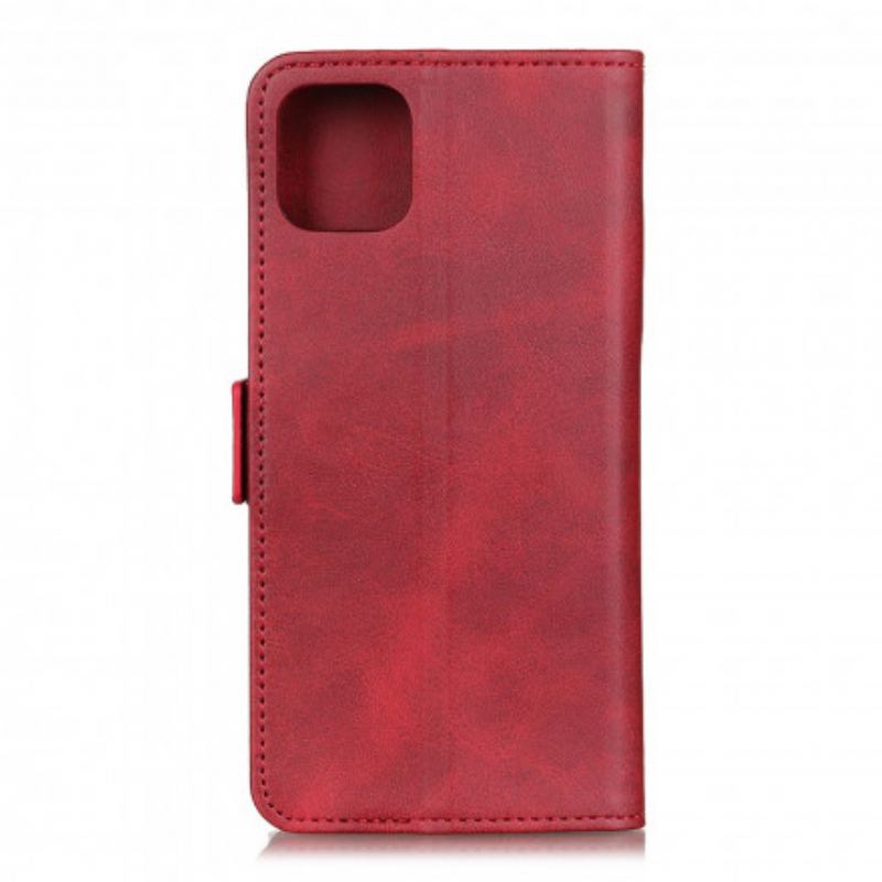 Capa Flip Para Xiaomi Mi 11 (5G) De Couro Aba Dupla