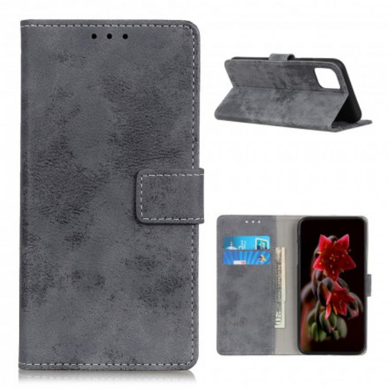 Capa Flip Para Xiaomi Mi 11 (5G) Couro Falso Vintage