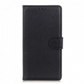 Capa Flip Para Xiaomi Mi 11 (5G) Couro Sintético De Lichia Tradicional