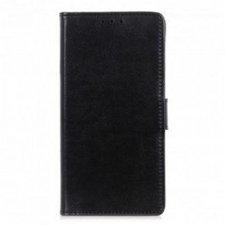 Capa Flip Para Xiaomi Mi 11 (5G) Efeito Couro Brilhante Simples