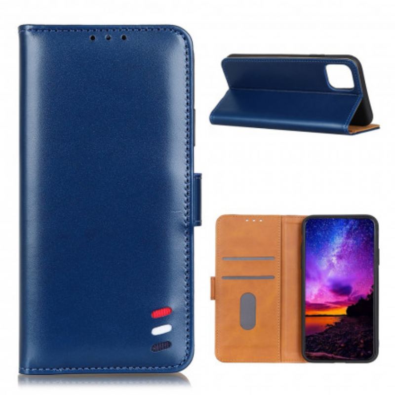 Capa Flip Para Xiaomi Mi 11 (5G) Efeito Couro Tricolor