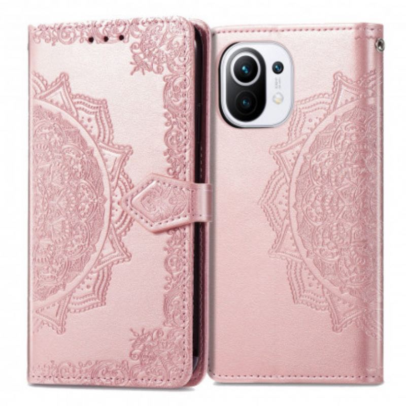 Capa Flip Para Xiaomi Mi 11 (5G) Mandala Idade Média