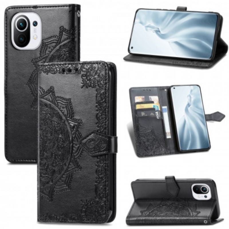 Capa Flip Para Xiaomi Mi 11 (5G) Mandala Idade Média