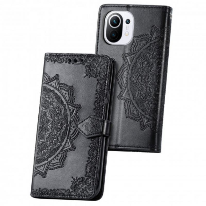 Capa Flip Para Xiaomi Mi 11 (5G) Mandala Idade Média