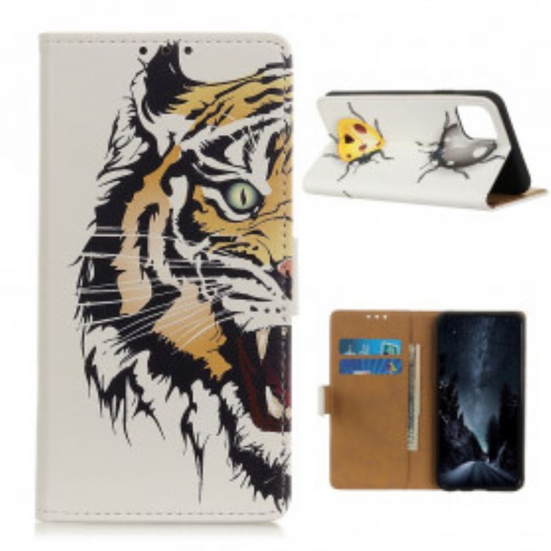 Capa Flip Para Xiaomi Mi 11 (5G) Tigre Feroz