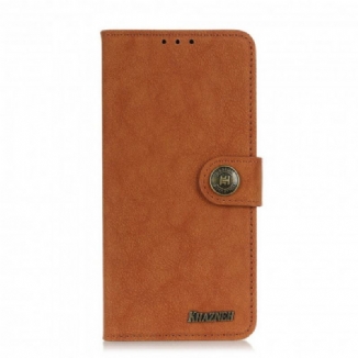 Capa Folio Para Xiaomi Mi 11 (5G) Couro Dividido Retrô Khazneh