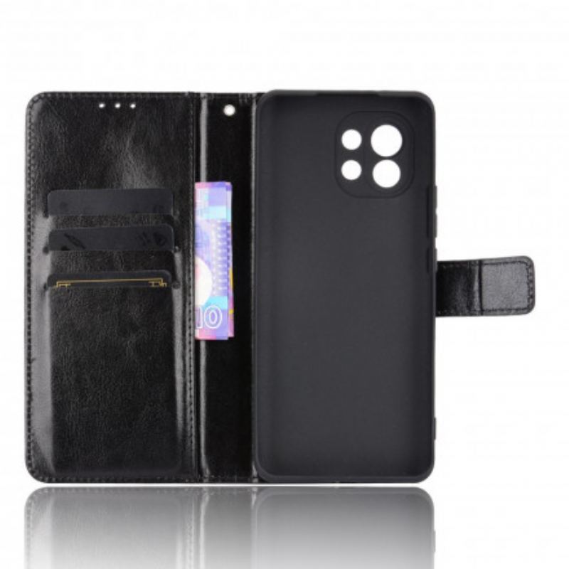 Capa Folio Para Xiaomi Mi 11 (5G) Couro Falso Chamativo