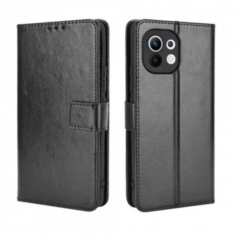 Capa Folio Para Xiaomi Mi 11 (5G) Couro Falso Chamativo