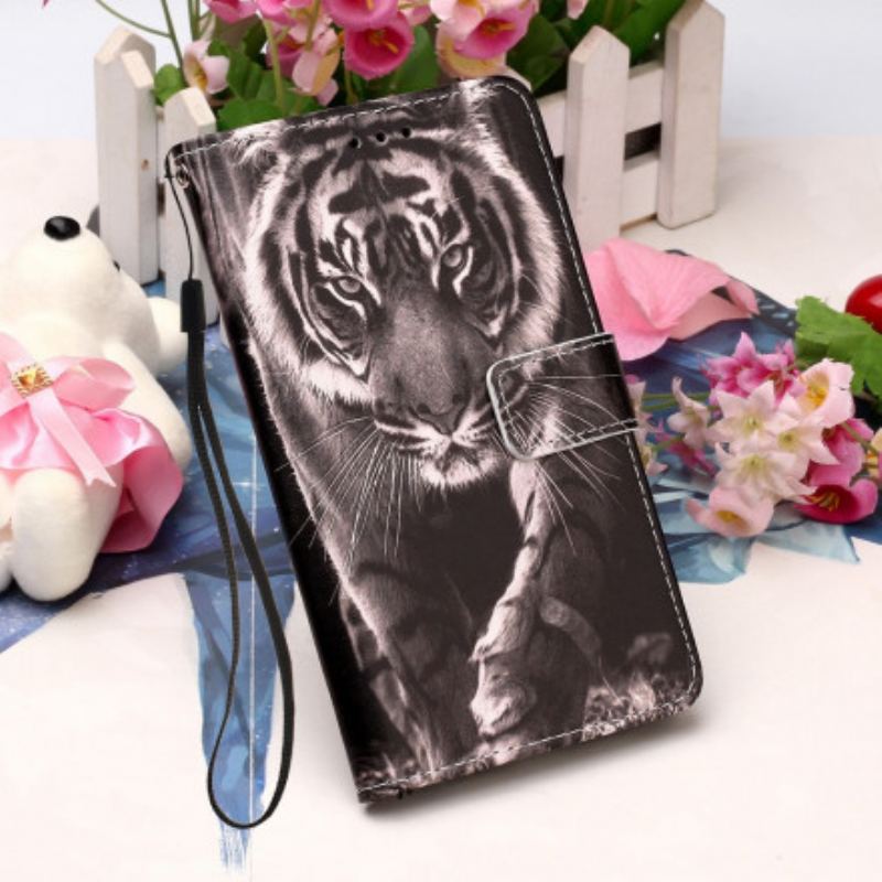 Capa Folio Para Xiaomi Mi 11 (5G) Tigre Da Noite