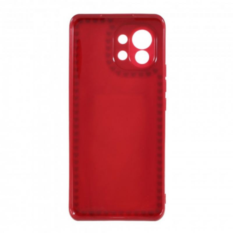 Capa Para Xiaomi Mi 11 (5G) Corações De Silicone Flexível