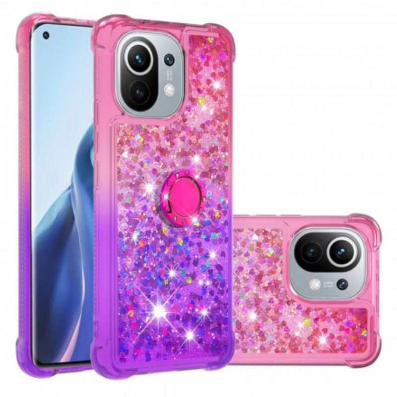 Capa Para Xiaomi Mi 11 (5G) Suporte De Anel Glitter