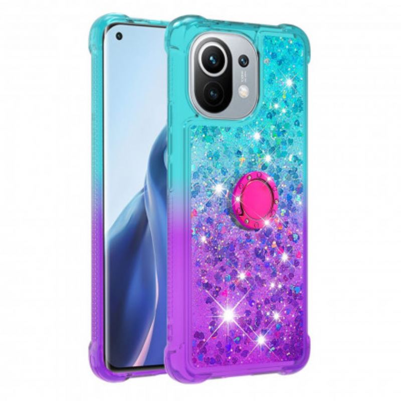 Capa Para Xiaomi Mi 11 (5G) Suporte De Anel Glitter