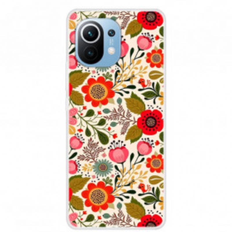 Capa Para Xiaomi Mi 11 (5G) Tapeçaria Floral