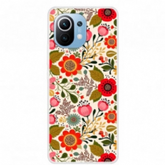 Capa Para Xiaomi Mi 11 (5G) Tapeçaria Floral