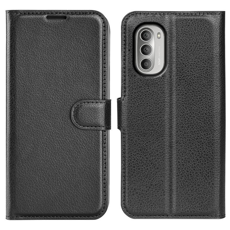 Capa De Couro Para Moto G51 5G Clássico