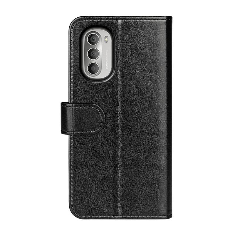 Capa De Couro Para Moto G51 5G Efeito Couro Designer