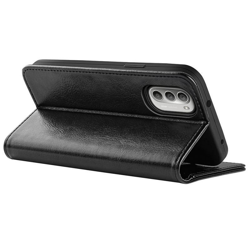 Capa De Couro Para Moto G51 5G Efeito Couro Designer