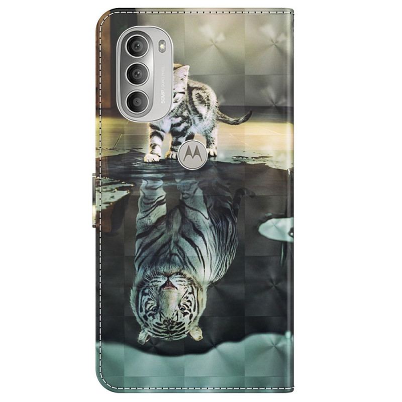 Capa De Couro Para Moto G51 5G Ernesto O Tigre