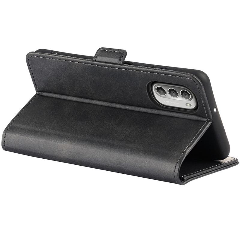 Capa De Couro Para Moto G51 5G Flip Aba Dupla