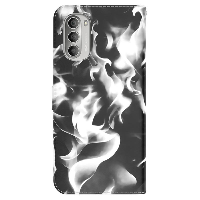 Capa De Couro Para Moto G51 5G Padrão Abstrato