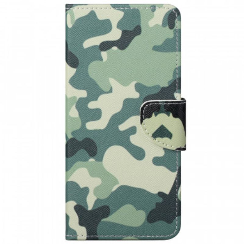 Capa Flip Para Moto G51 5G Camuflagem Militar