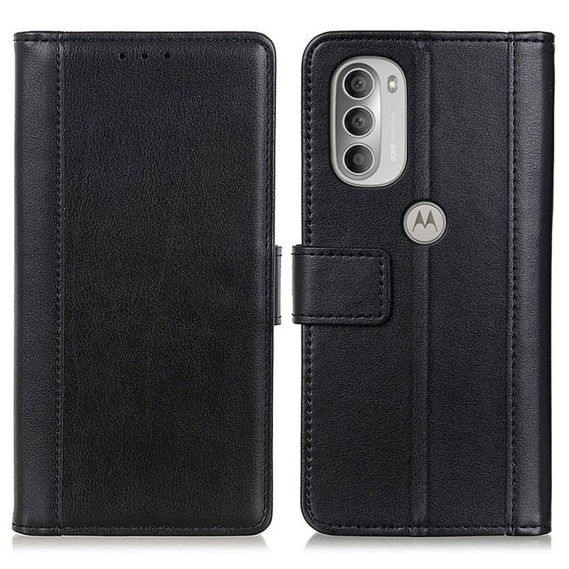 Capa Flip Para Moto G51 5G Couro Rachado Versão Colorida