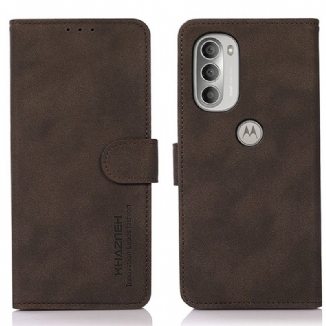 Capa Flip Para Moto G51 5G Khazneh Moda Efeito Couro