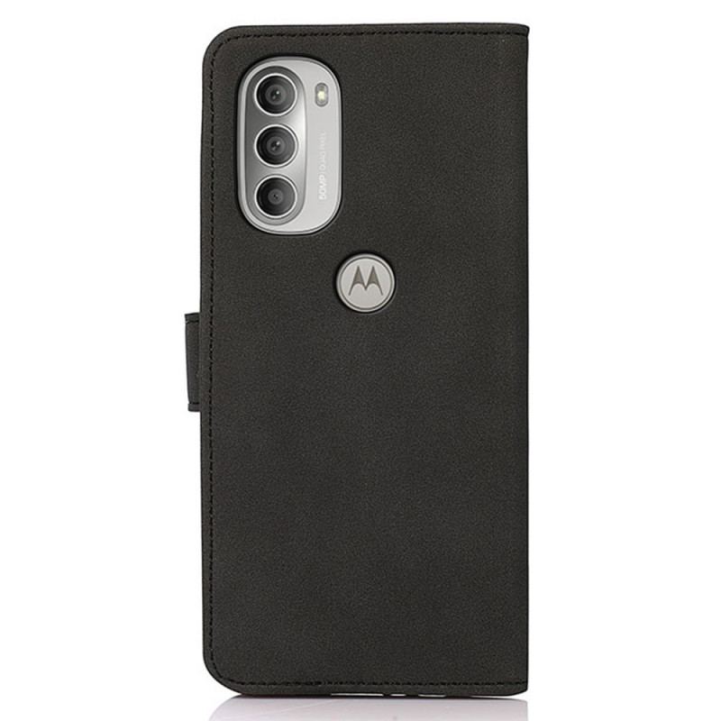 Capa Flip Para Moto G51 5G Khazneh Moda Efeito Couro