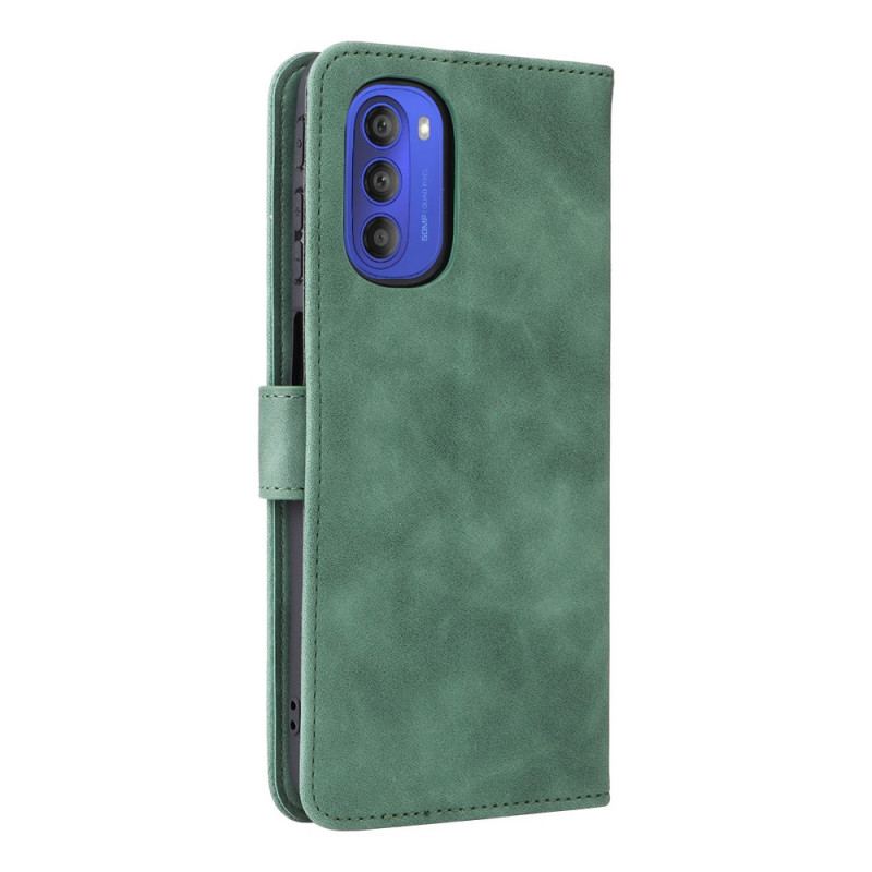 Capa Flip Para Moto G51 5G Toque De Pele Vintage