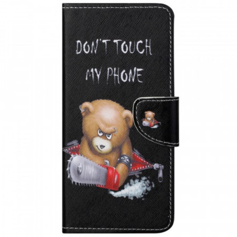 Capa Folio Para Moto G51 5G Urso Perigoso