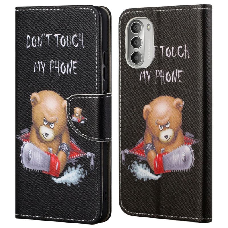 Capa Folio Para Moto G51 5G Urso Perigoso