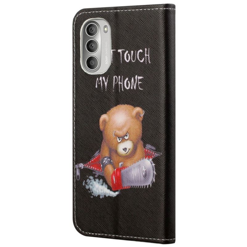 Capa Folio Para Moto G51 5G Urso Perigoso