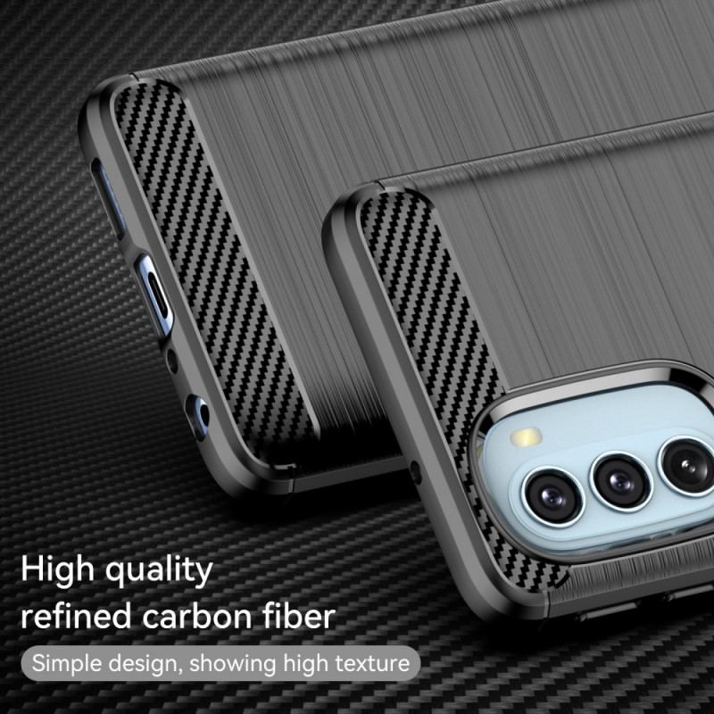 Capa Para Moto G51 5G Fibra De Carbono Escovada