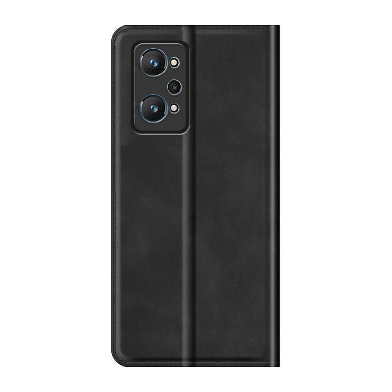 Capa De Celular Para Realme GT Neo 3T / Neo 2 Flip Efeito Couro Macio Seda