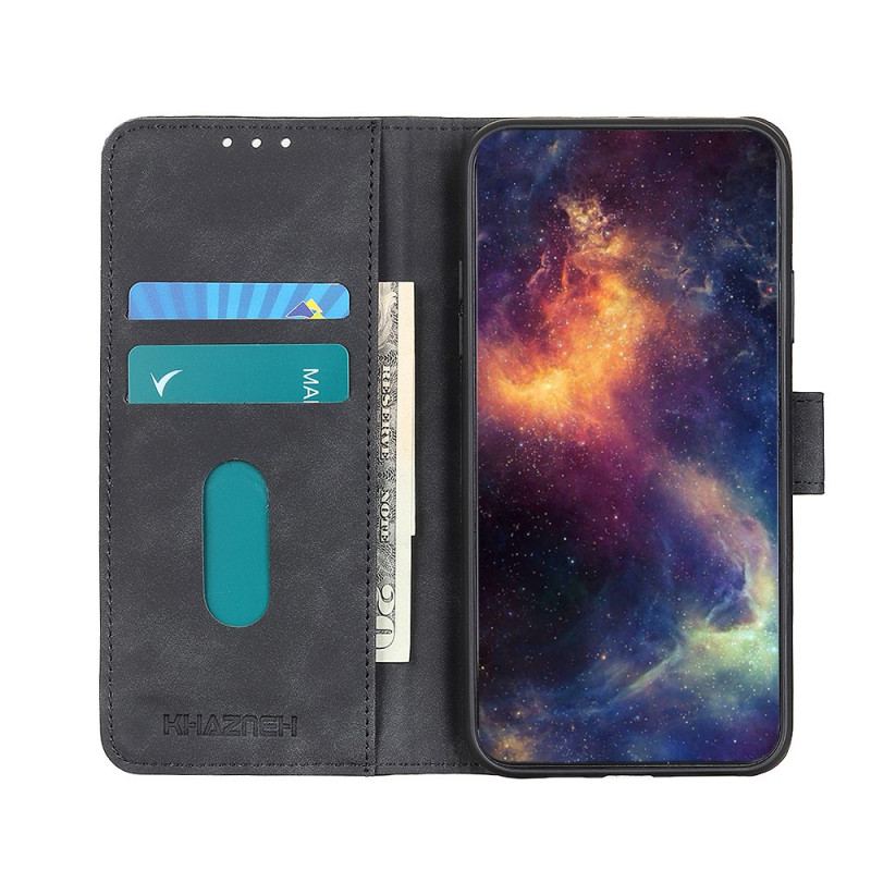 Capa De Couro Para Realme GT Neo 3T / Neo 2 Efeito Couro Fosco Vintage Khazneh