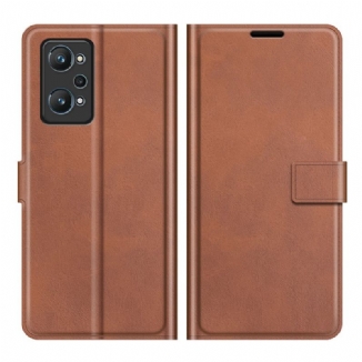 Capa De Couro Para Realme GT Neo 3T / Neo 2 Couro Sintético Fino