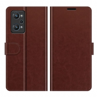 Capa Em Pele Para Realme GT Neo 3T / Neo 2 Efeito Couro Designer