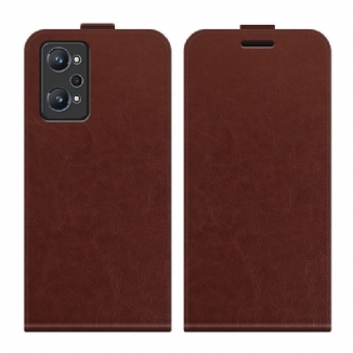 Capa Flip Para Realme GT Neo 3T / Neo 2 De Couro Aba Vertical Efeito Couro