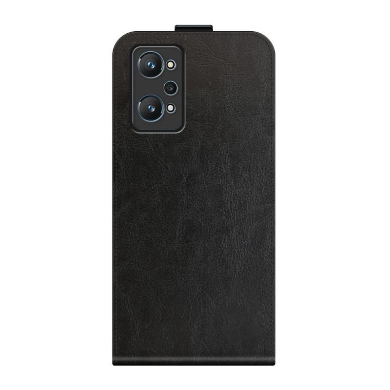 Capa Flip Para Realme GT Neo 3T / Neo 2 De Couro Aba Vertical Efeito Couro