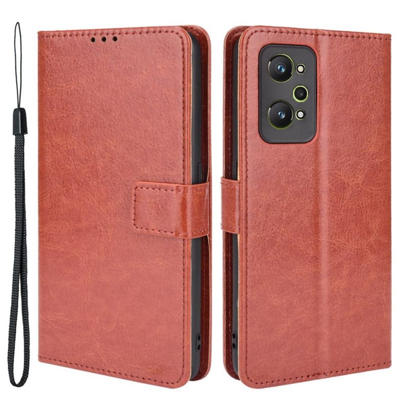 Capa Flip Para Realme GT Neo 3T / Neo 2 Couro Falso Chamativo