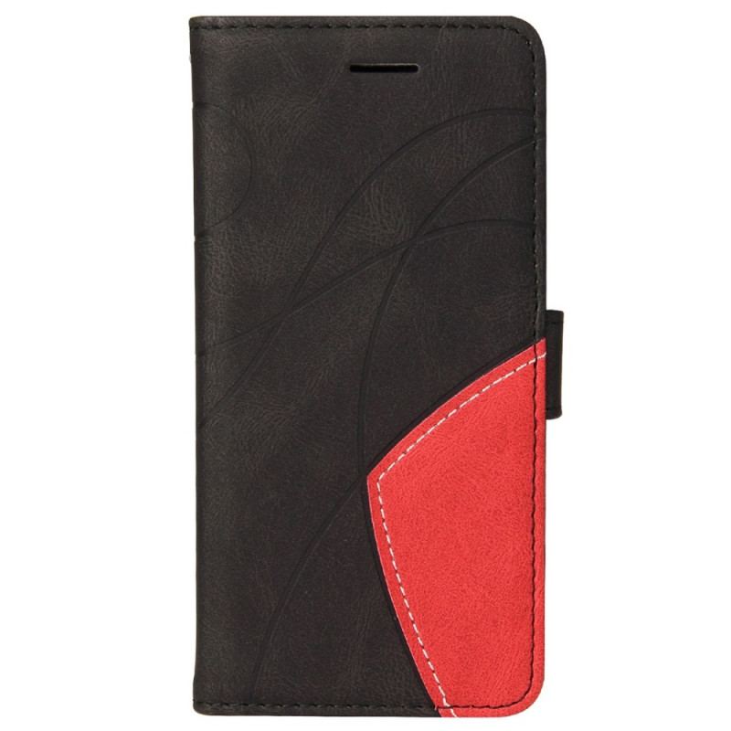 Capa Flip Para Realme GT Neo 3T / Neo 2 Couro Sintético De Assinatura De Dois Tons