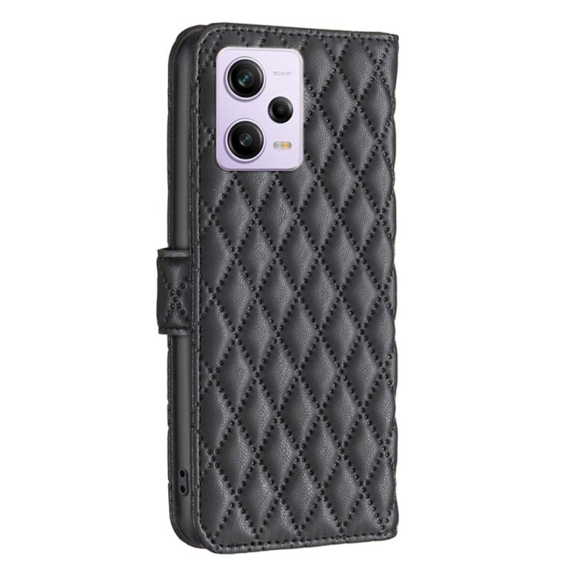 Capa De Couro Para Xiaomi Redmi Note 12 Pro Acolchoado Binfen Color