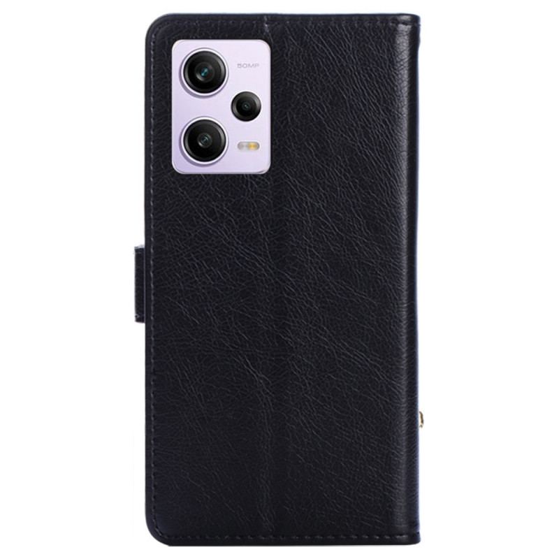 Capa De Couro Para Xiaomi Redmi Note 12 Pro Porta-moedas Com Zíper