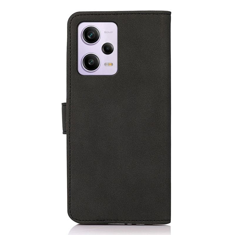 Capa Em Pele Para Xiaomi Redmi Note 12 Pro Khazneh Moda Efeito Couro