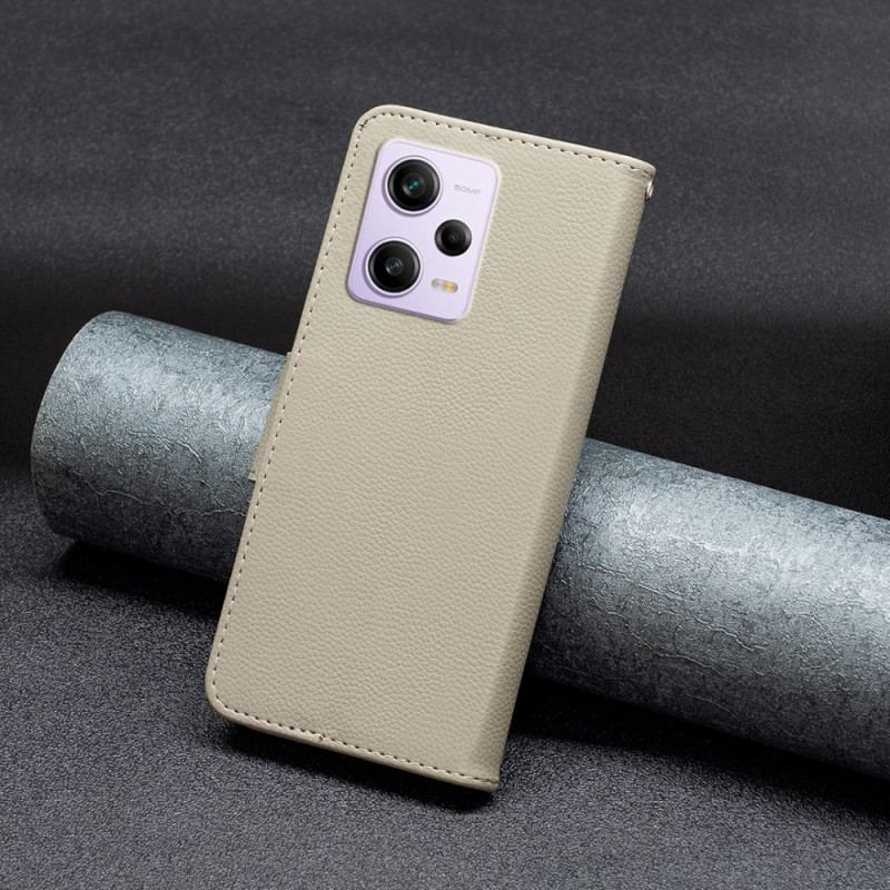 Capa Flip Para Xiaomi Redmi Note 12 Pro De Cordão Fecho Alça Oblíqua