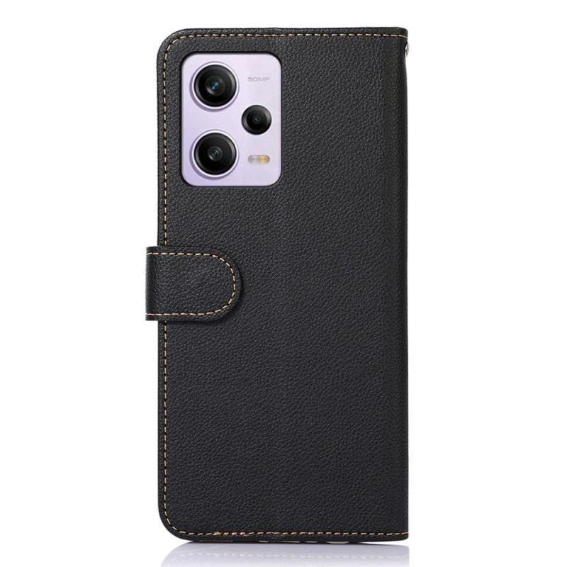 Capa Flip Para Xiaomi Redmi Note 12 Pro Estilo Lichia Rfid Khazneh